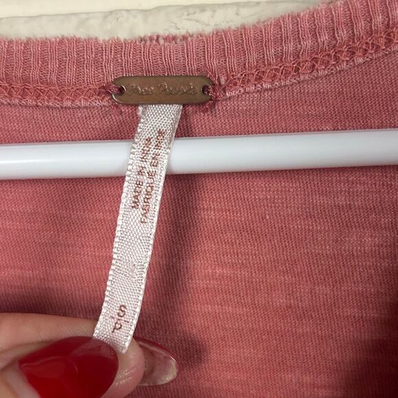 Free People Pink Long Sleeve Top size S - Picture 3 of 8